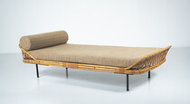 Bamboo Daybed, Italy, 1960s - New Upholstery