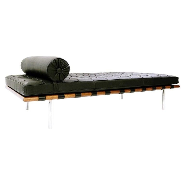 Black leather daybed model 