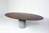 Mid-Century Dining Table by Maurizo Salvato for Saporiti, Italy, 1970s