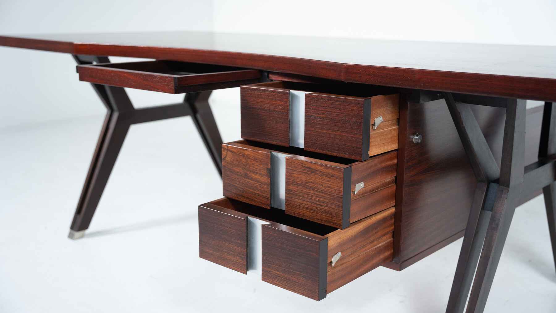 Mid-Century Modern Desk by Ico Parisi for Mim Roma, Italy, 1950s