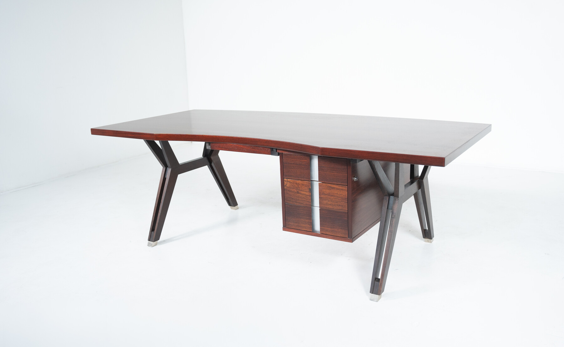 Mid-Century Modern Desk by Ico Parisi for Mim Roma, Italy, 1950s