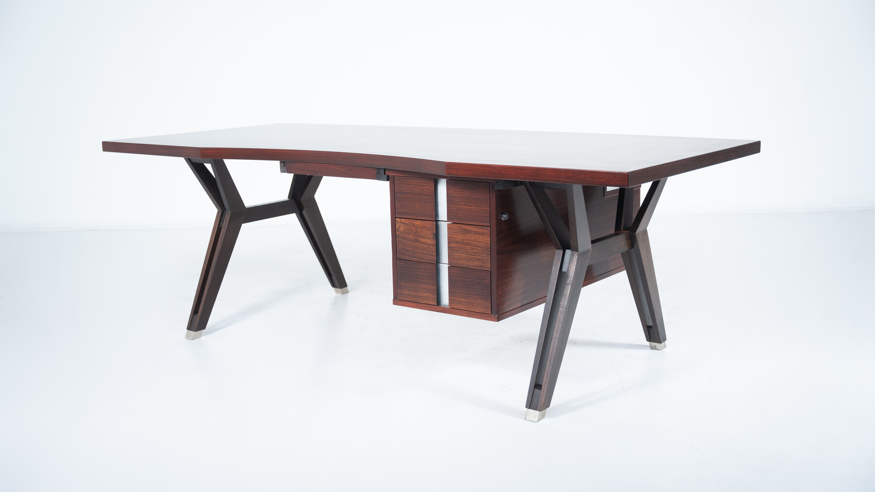 Mid-Century Modern Desk by Ico Parisi for Mim Roma, Italy, 1950s