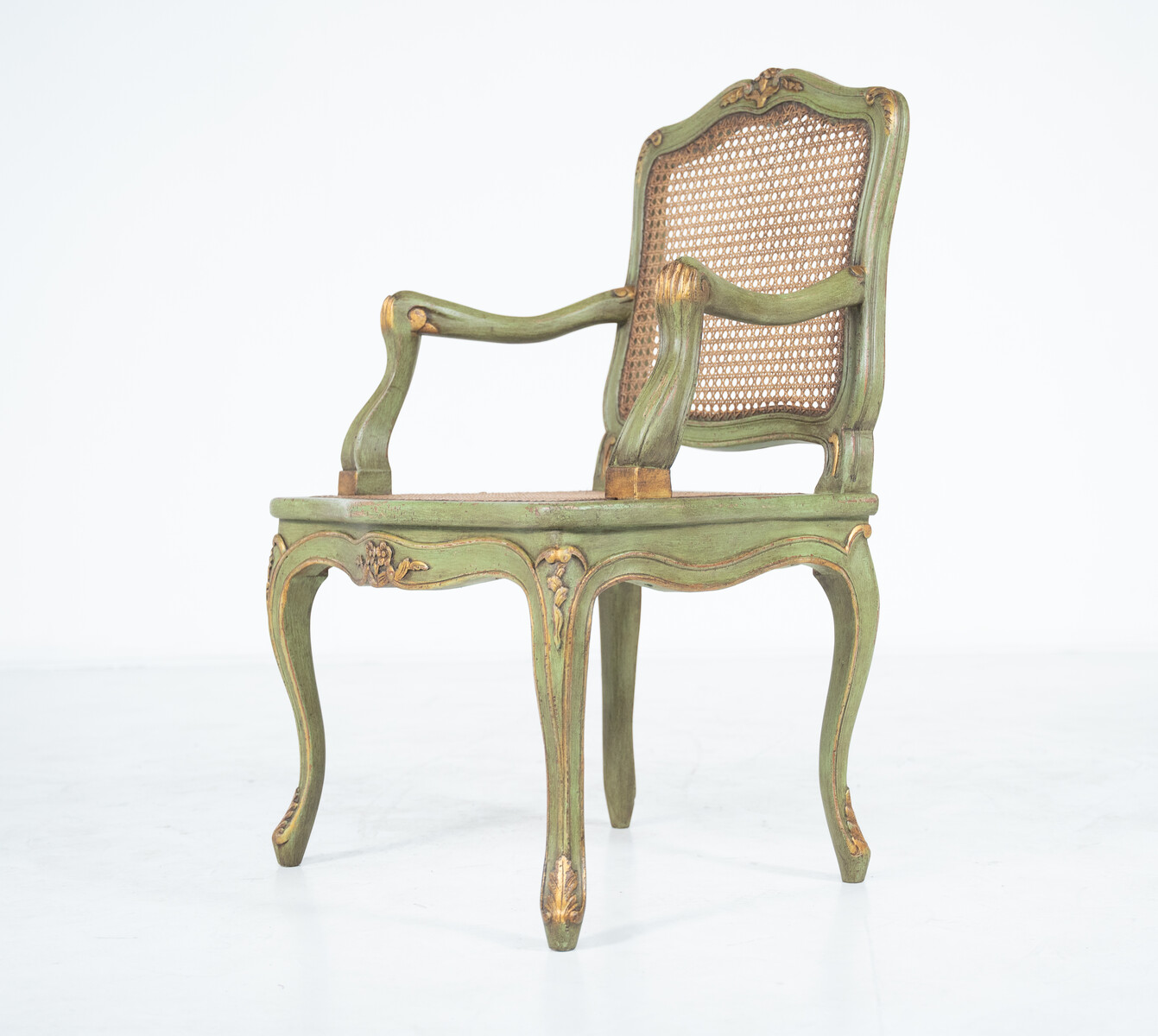 Set of 6 Armchairs, Louis XV Style, Belgium