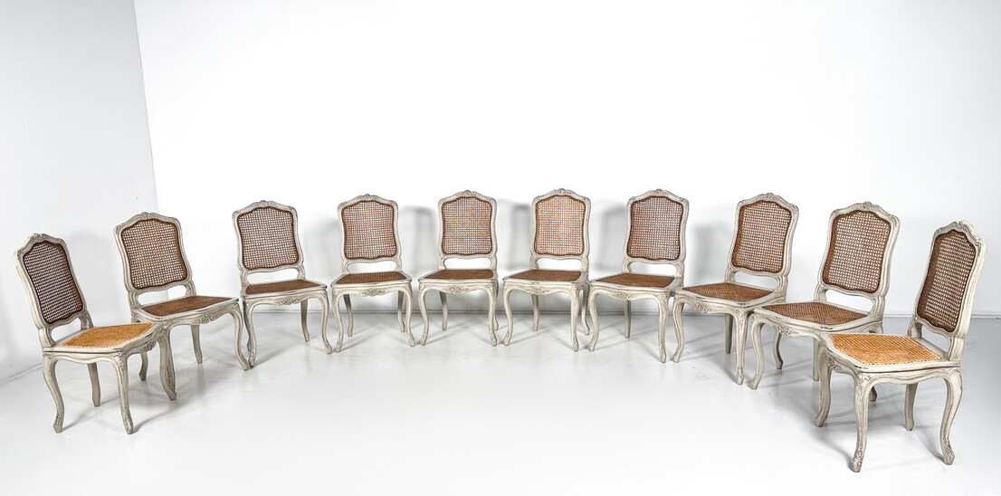 10 Chairs Louis XV Style, Belgium