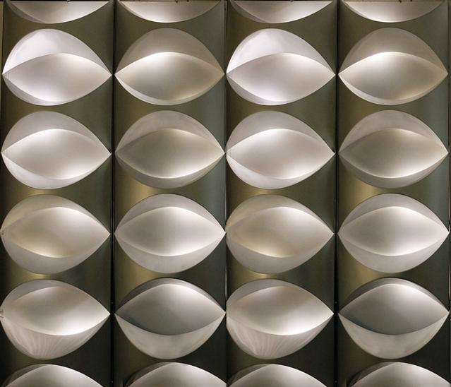 1960'S Aluminum Modular Wall Mounted Light Panels - Large Quantity Available