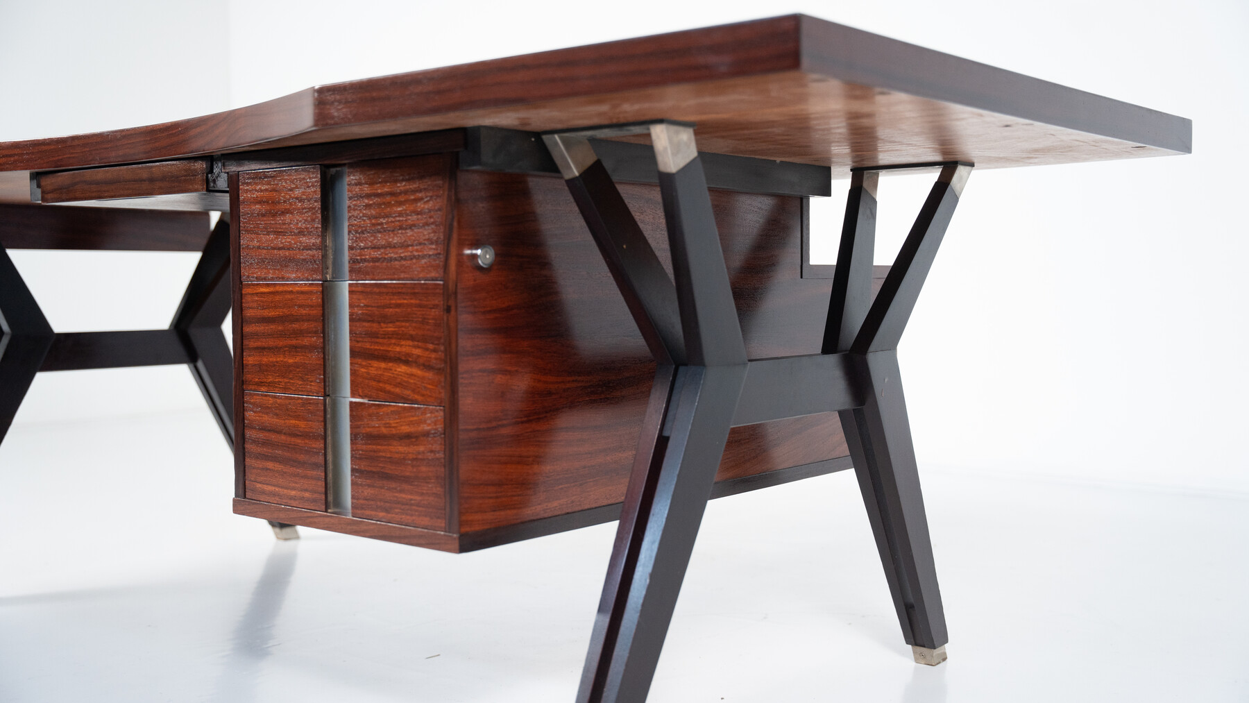 Mid-Century Modern Desk by Ico Parisi for Mim Roma, Italy, 1950s