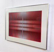 Abstract Composition Gouache on Paper, Miodrag, Signed