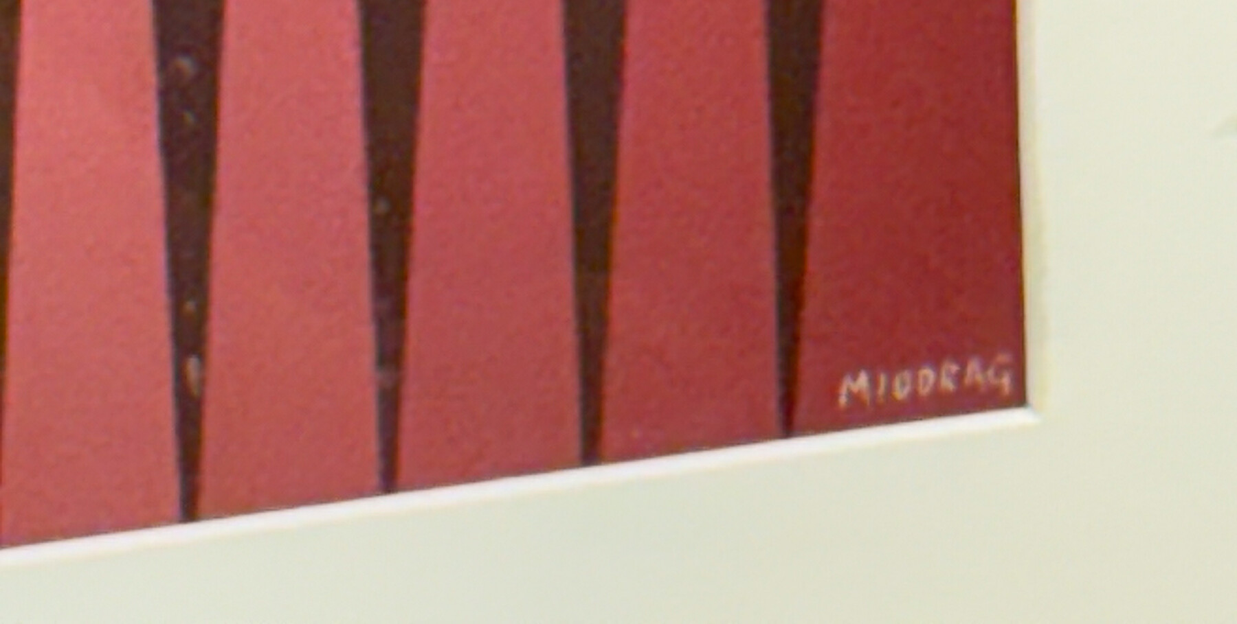 Abstract Composition Gouache on Paper, Miodrag, Signed