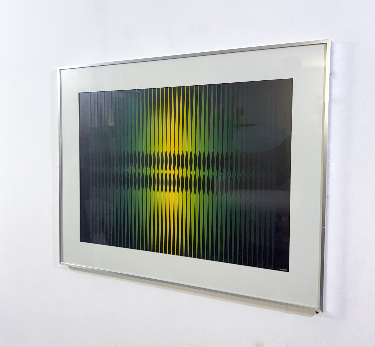 Abstract Composition Gouache on Paper, Miodrag, Signed