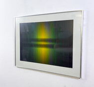 Abstract Composition Gouache on Paper, Miodrag, Signed