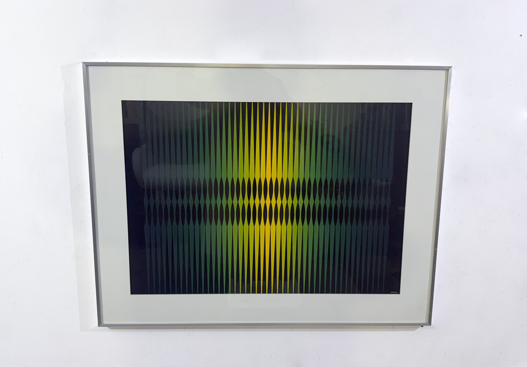 Abstract Composition Gouache on Paper, Miodrag, Signed