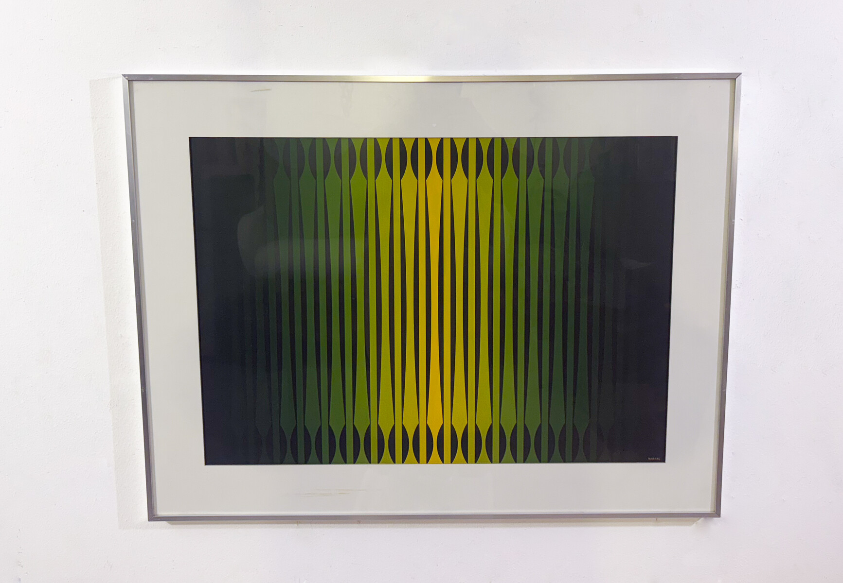 Abstract Composition Gouache on Paper, Miodrag, Signed