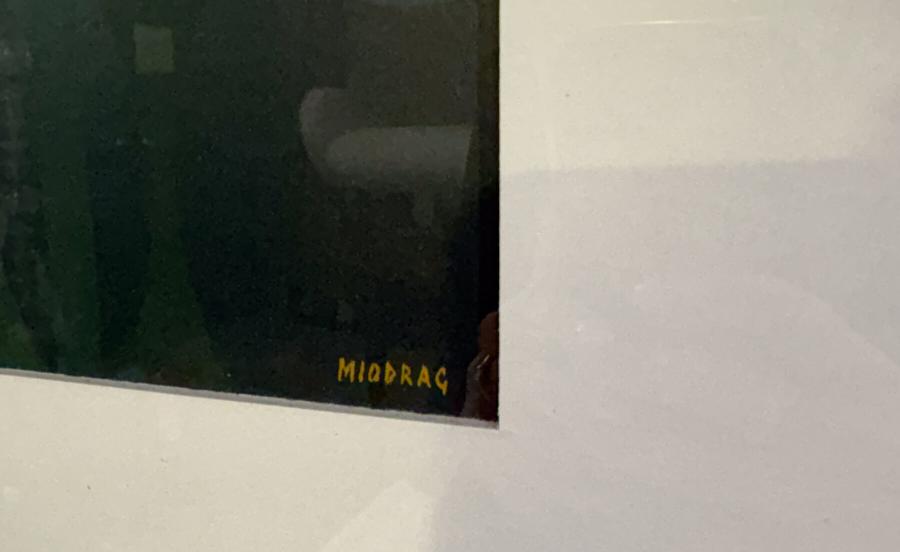 Abstract Composition Gouache on Paper, Miodrag, Signed