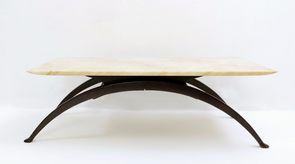 Arch Legs And Marble Top Coffee Table