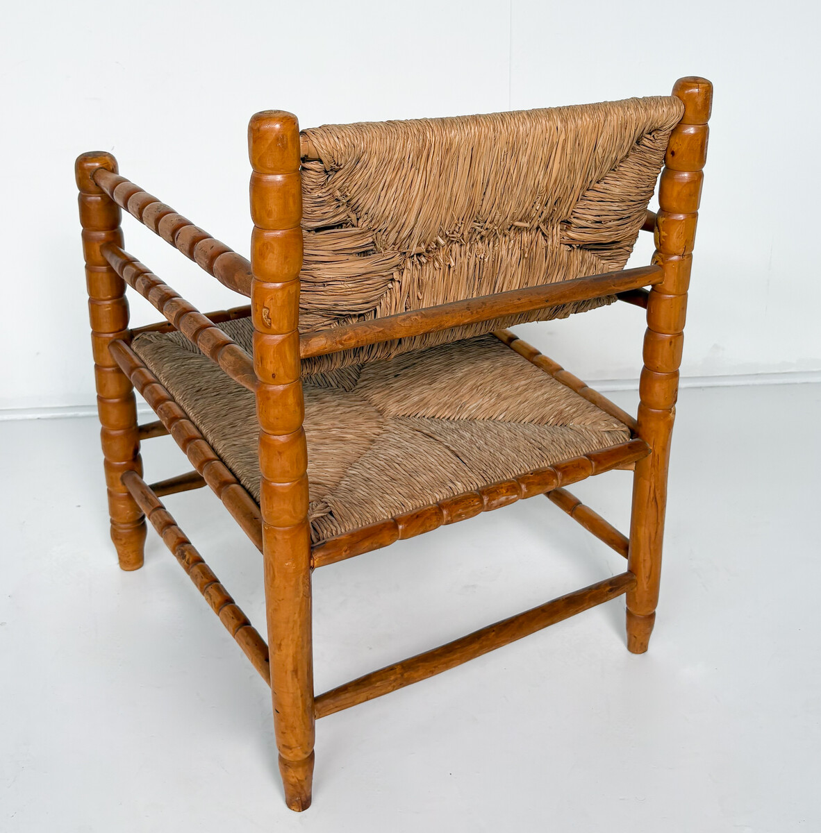 Armchair in the style of Charles Dudouyt, Hand-turned Wood 
