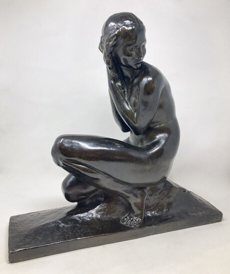 Art Deco Bronze Sculpture by Jean Ortis