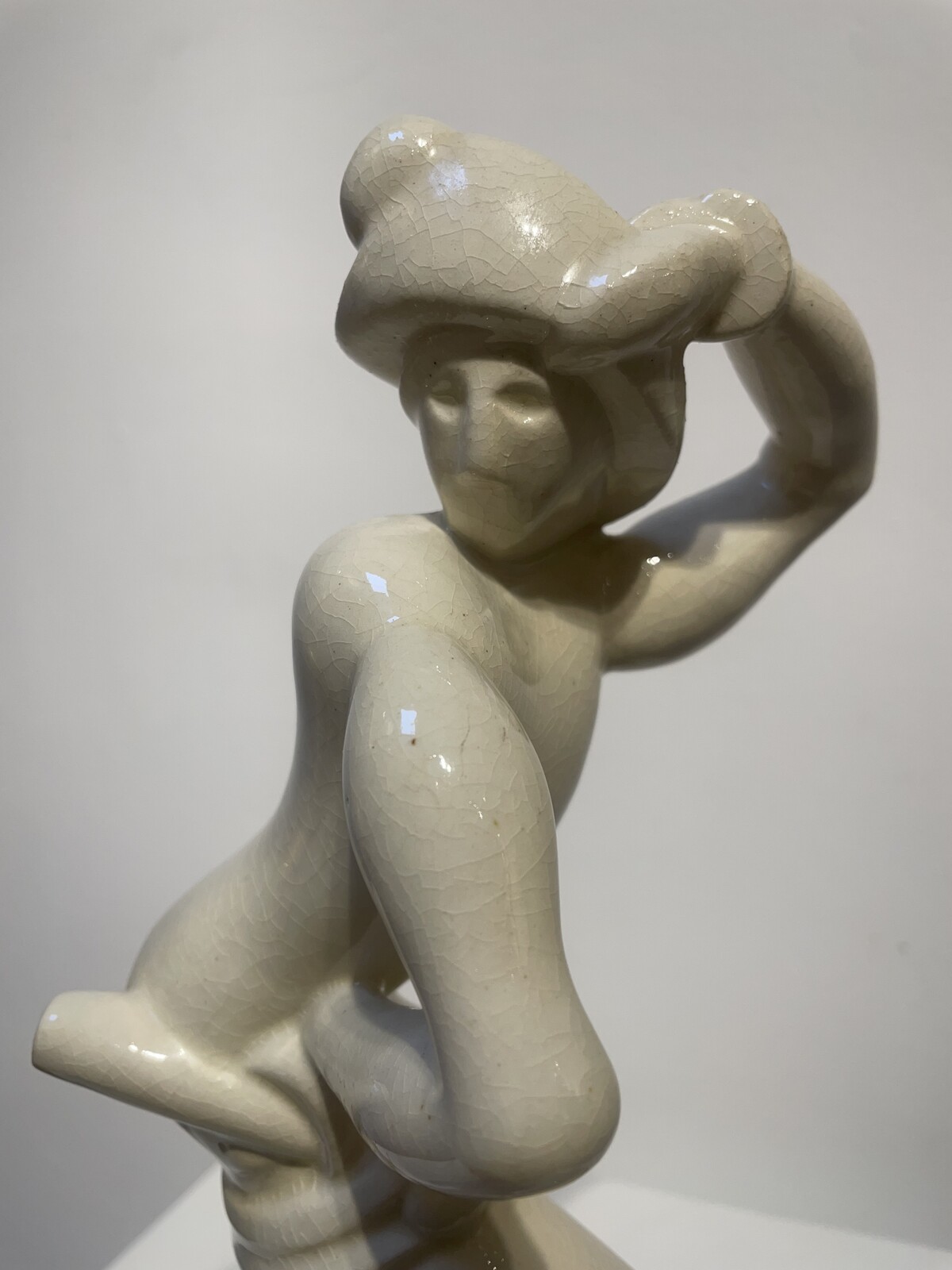 Art deco earthenware sculpture by Primavera - Italy 1930s