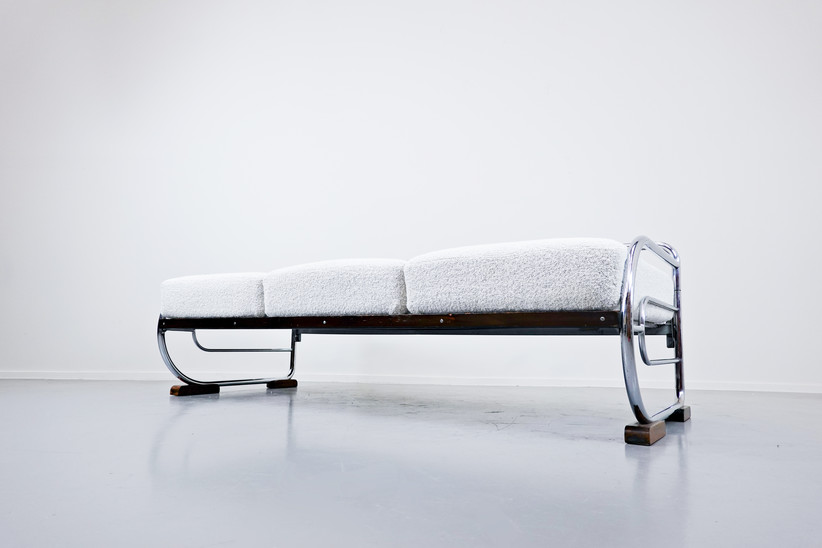 Art Deco Tubular Steel Sofa from Hynek Gottwald, 1930s