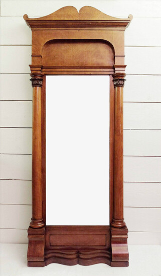 Austrian sculpted cherrywood mirror by Biedermeier - Austria 19th century
