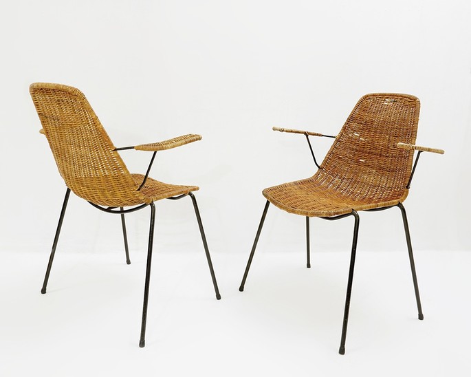 Basket Chairs By Gianfranco Legler