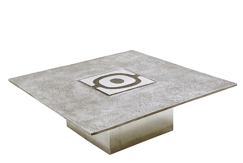 Belgian Coffee Table by Willy Ceysens, Aluminium Cast 1970s