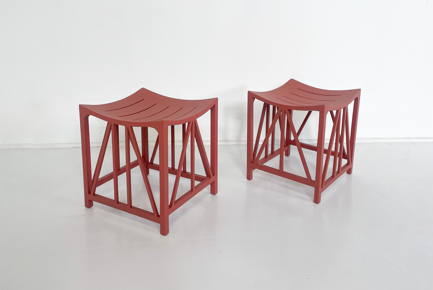 Belgian Stool Model 'Toutankhamon', Red - 2 Available