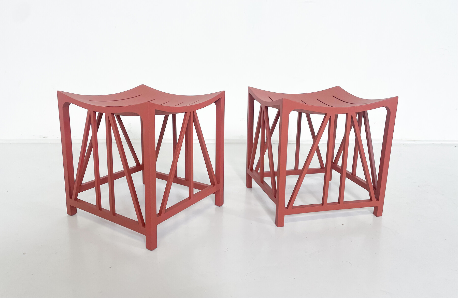 Belgian Stool Model 'Toutankhamon', Red - 2 Available