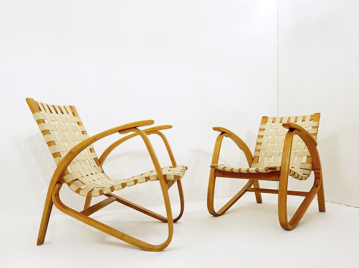 Bentwood Armchairs by Jan Vanek for Up Závody - 1930s