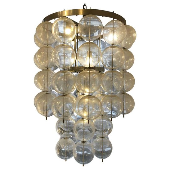 Big Glass Ceiling Light, Czech, 1960s