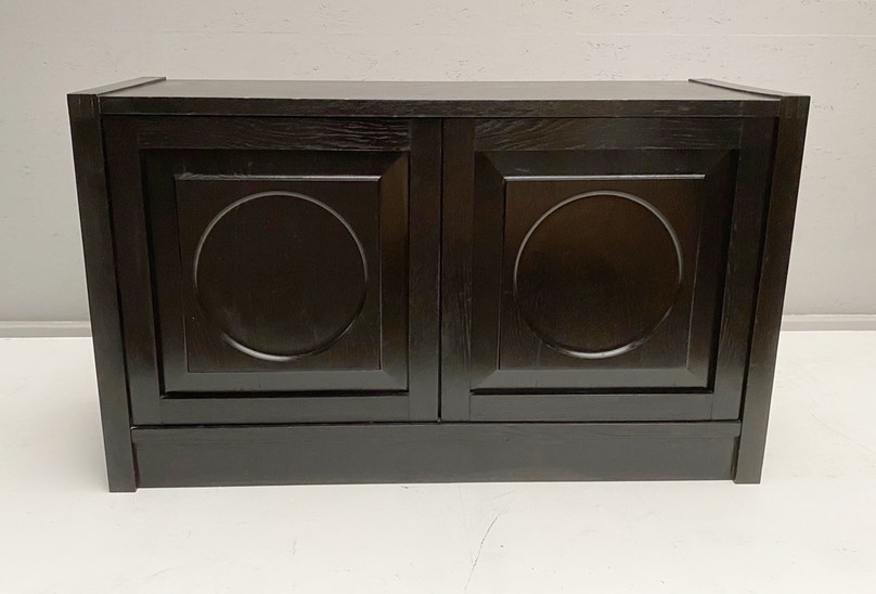 Black brutalist cabinet