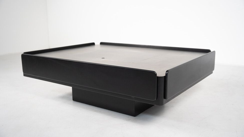 Black Caori Coffee Table by Vico Magistretti for Gavina, Italy, 1960s