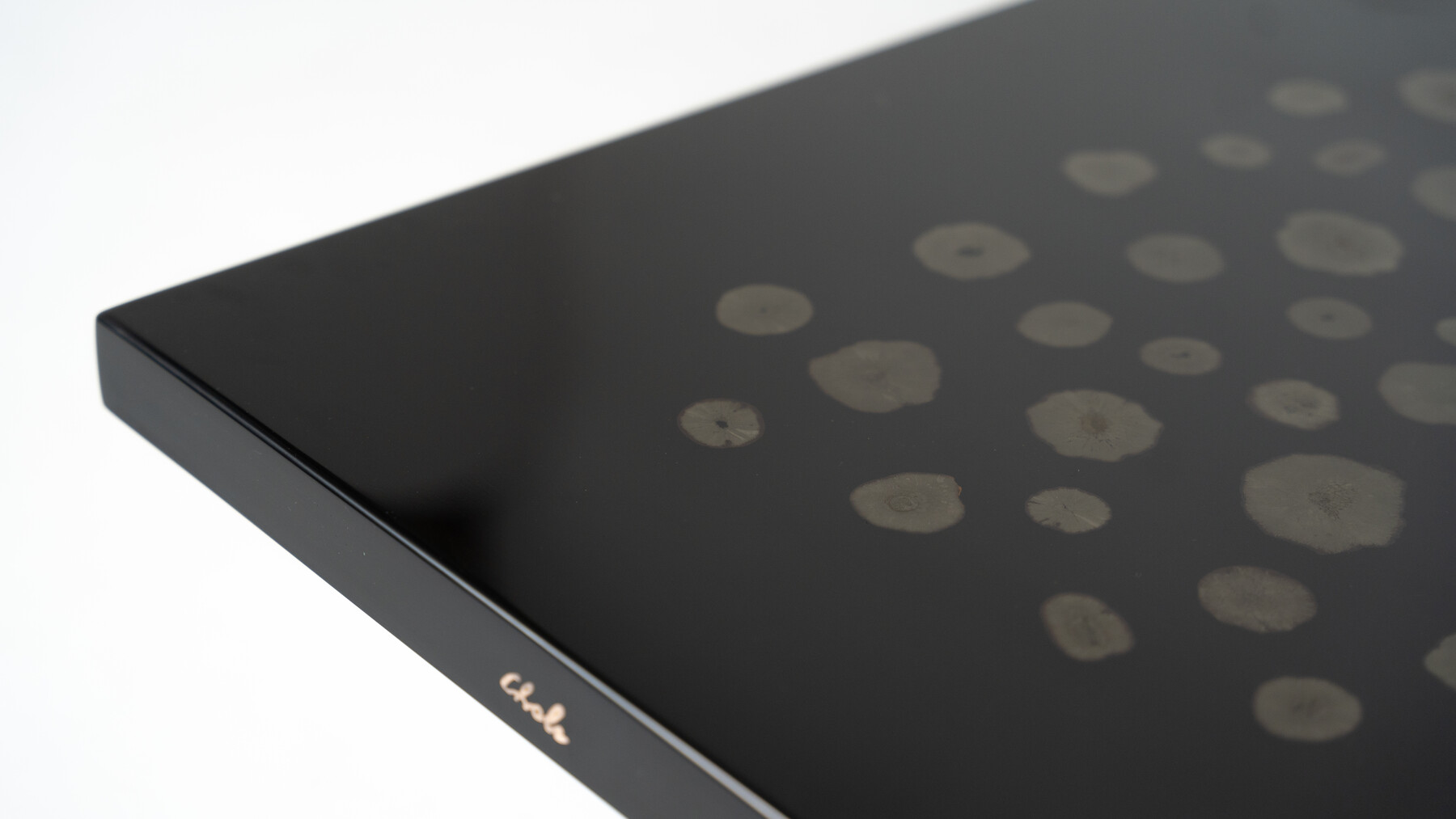 Black Lacquered Resin Table by Ado Chale, Belgium