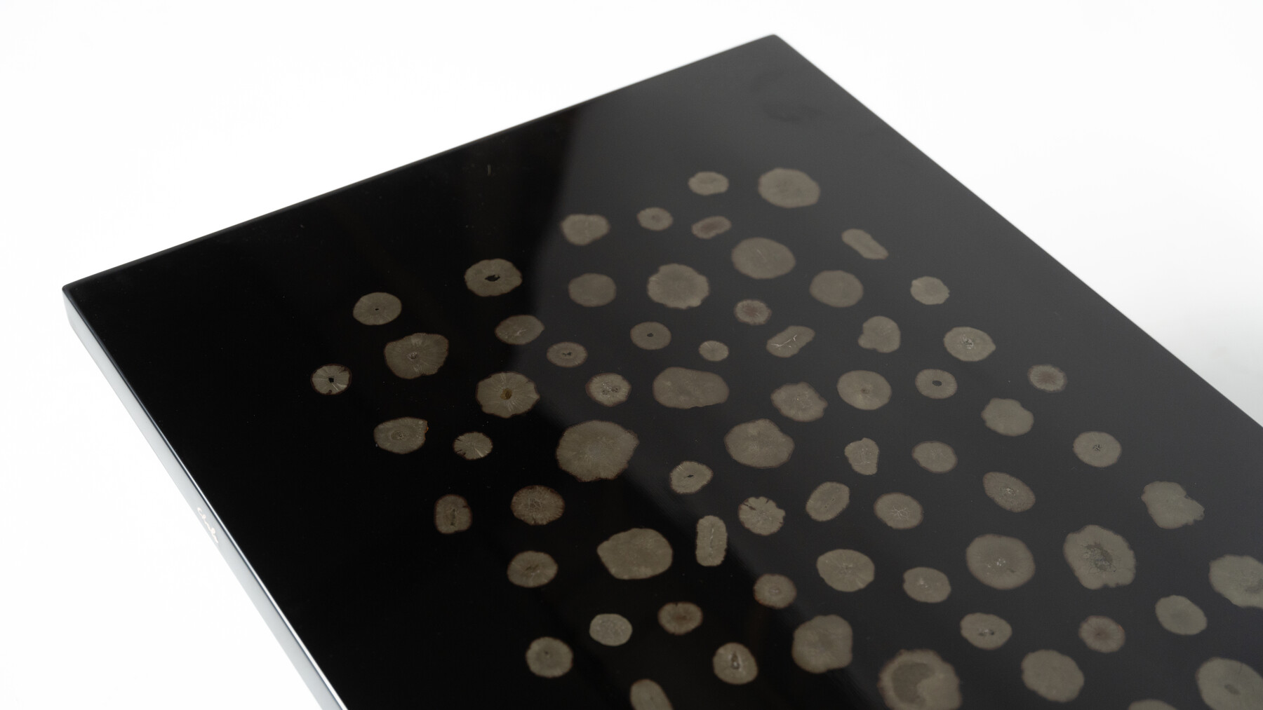 Black Lacquered Resin Table by Ado Chale, Belgium