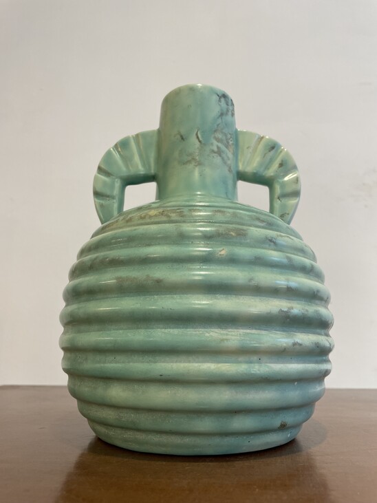 Bleu Ceramic Vase by Boch, 1920s