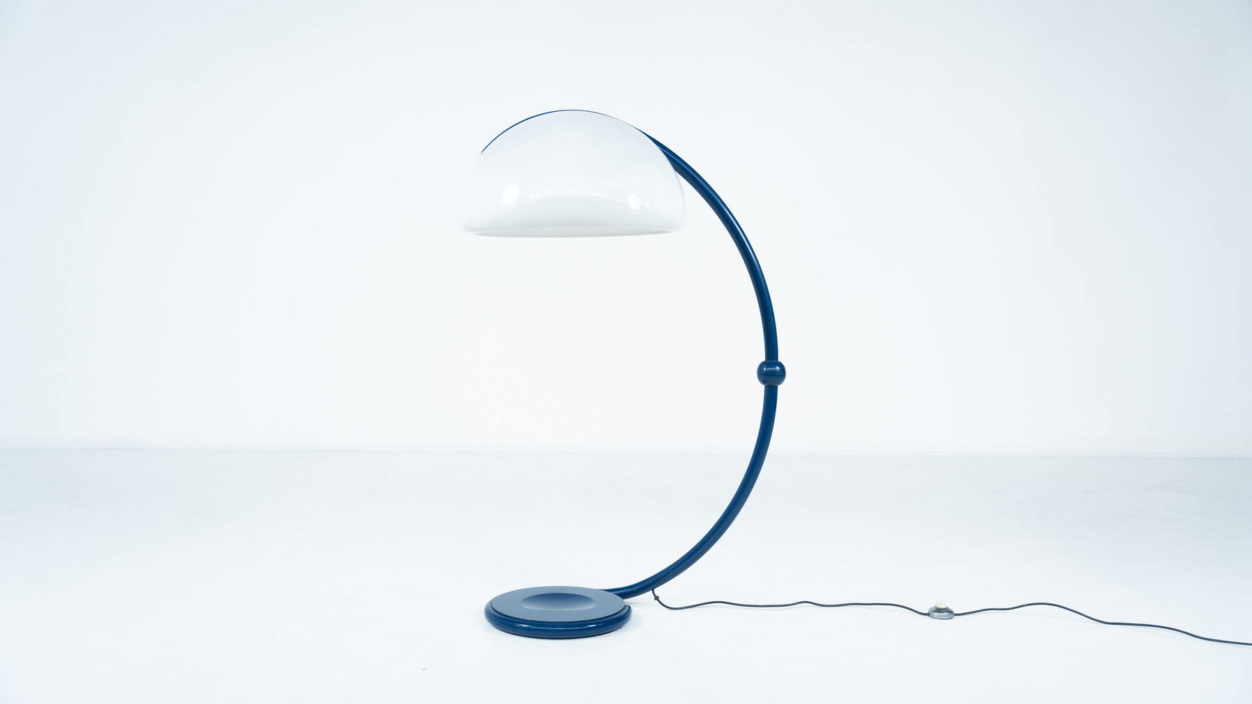 Blue Floorlamp Serpente by Elio Martinelli for Martinelli Luce, 1960s