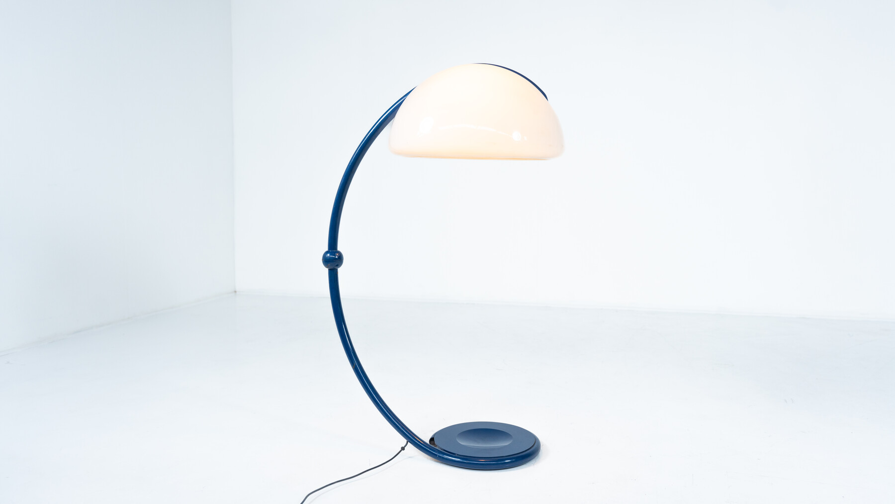 Blue Floorlamp Serpente by Elio Martinelli for Martinelli Luce, 1960s