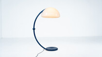 Blue Floorlamp Serpente by Elio Martinelli for Martinelli Luce, 1960s