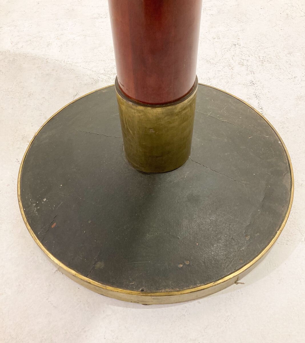 Brass and Wood Side Table