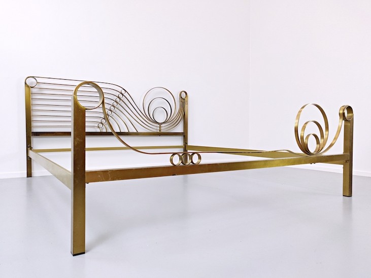 Brass Bed by Luciano Frigerio, 1970s