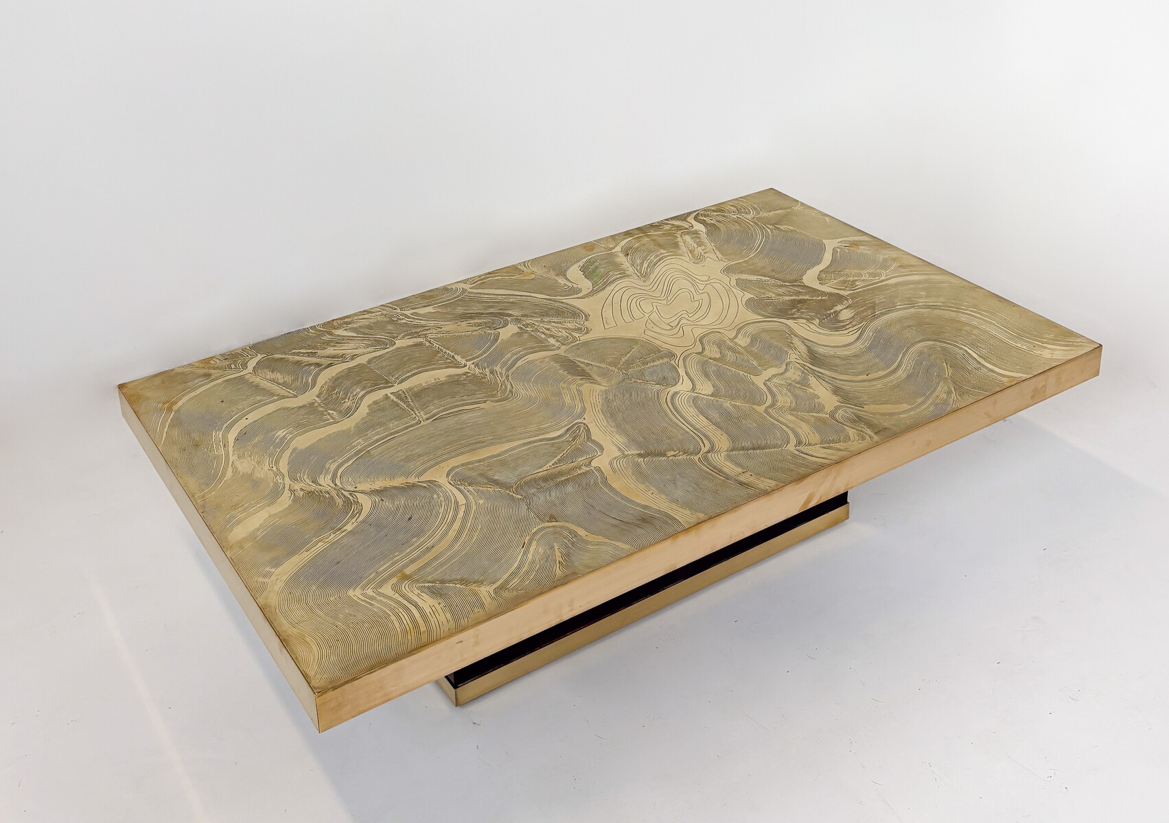 Brass Coffee Table, Belgium, 1970s