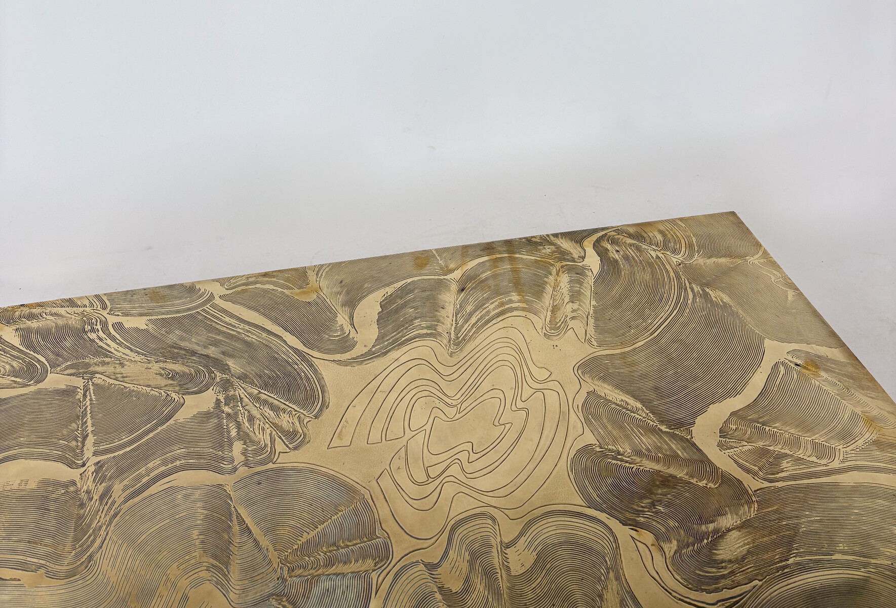 Brass Coffee Table, Belgium, 1970s