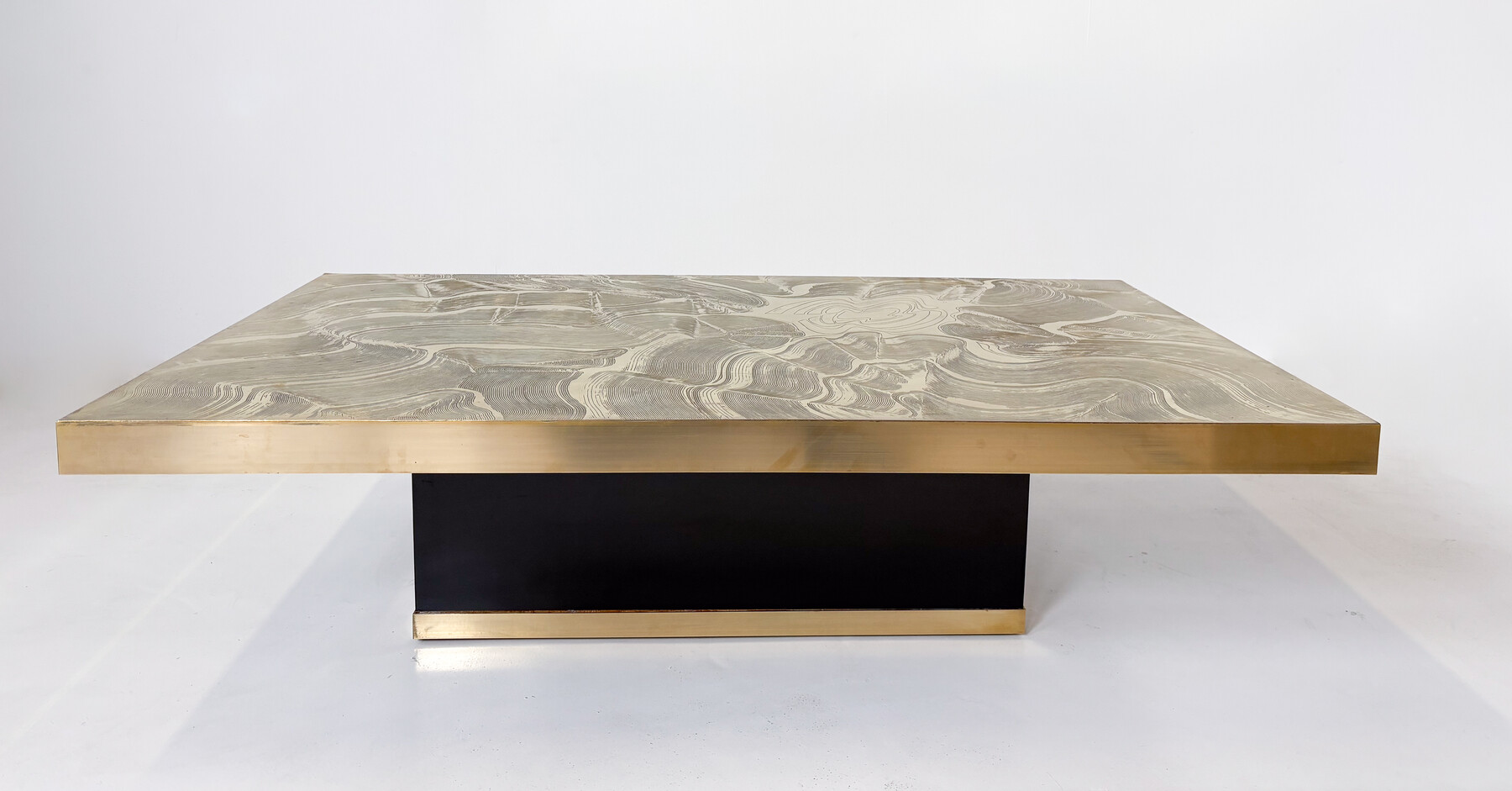 Brass Coffee Table, Belgium, 1970s