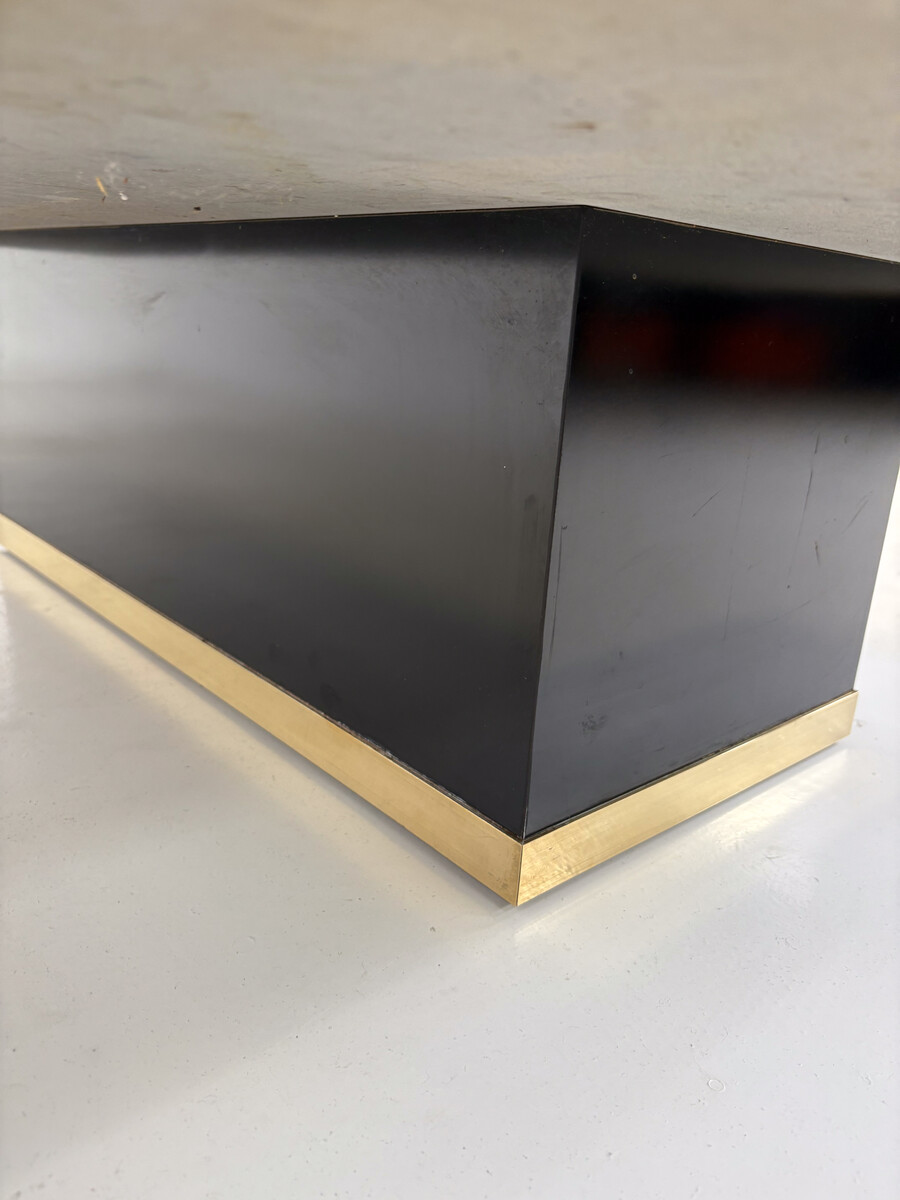 Brass Coffee Table, Belgium, 1970s