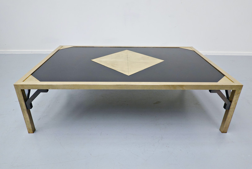 Brass Coffee Table by Christian Krekels, Belgium, 1970s