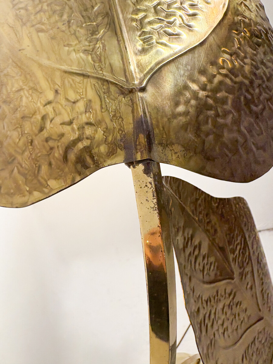 Brass Floor Lamp by Tommaso Barbi, Italy, 1970s