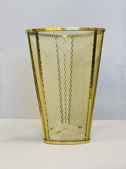 Brass Wastebasket, Circa 1960