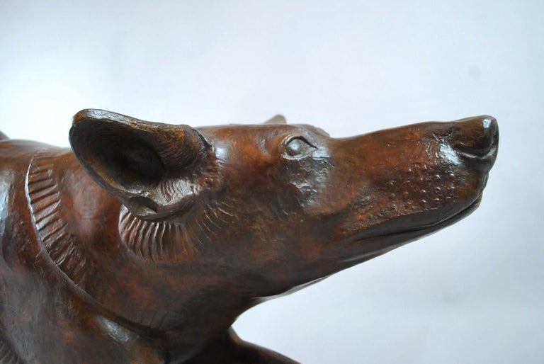 Bronze Dog Sculpture by Jacques Talmar, Contemporary Edition III/IV, Belgium