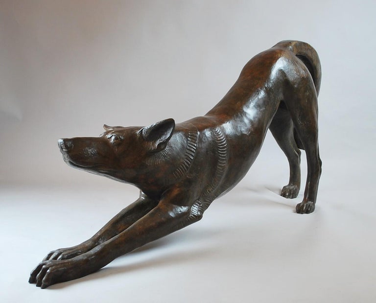 Bronze Dog Sculpture by Jacques Talmar, Contemporary Edition III/IV, Belgium