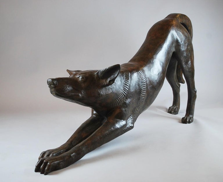 Bronze Dog Sculpture by Jacques Talmar, Contemporary Edition III/IV, Belgium