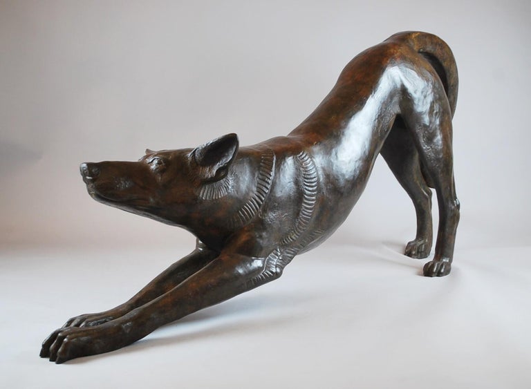 Bronze Dog Sculpture by Jacques Talmar, Contemporary Edition III/IV, Belgium